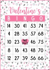 30 FREE Printable Valentine Bingo Cards with Numbers - OriginalMOM