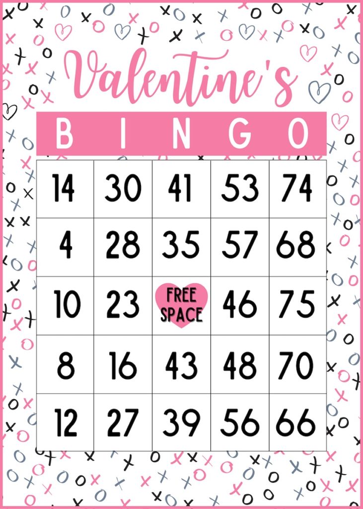 30 FREE Printable Valentine Bingo Cards with Numbers OriginalMOM