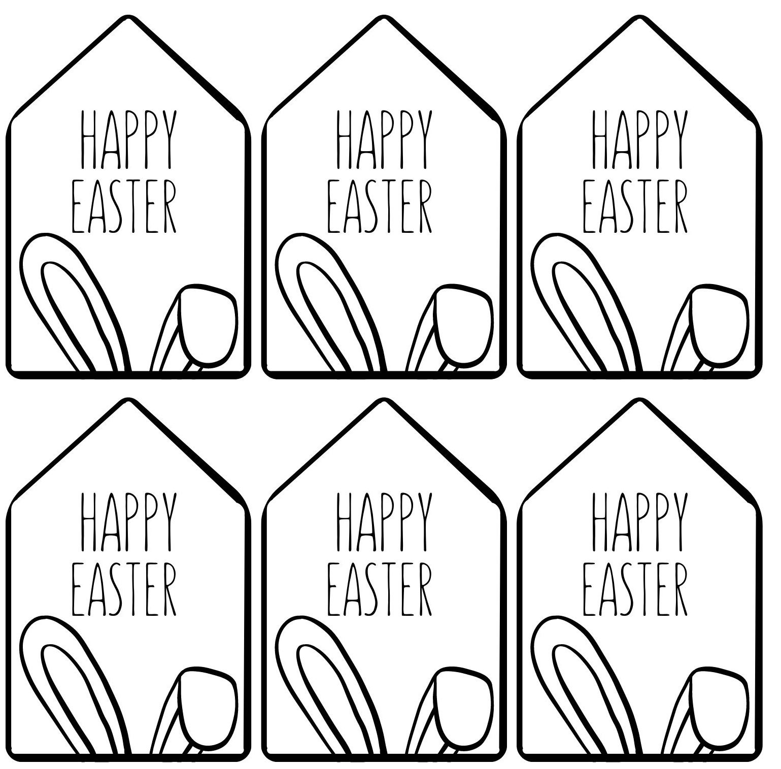 Free Printable Black And White Easter Gift Tags Originalmom