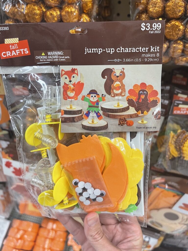 hobby lobby thanksgiving craft jump-up character kit