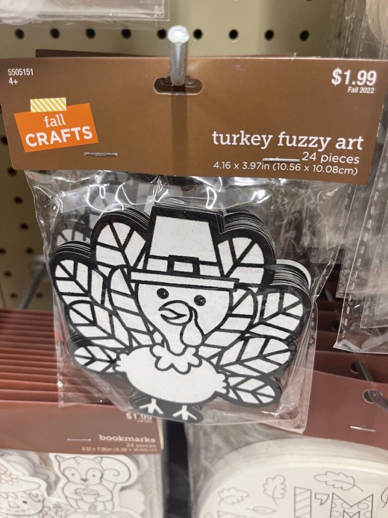 hobby lobby thanksgiving craft turkey fuzzy art