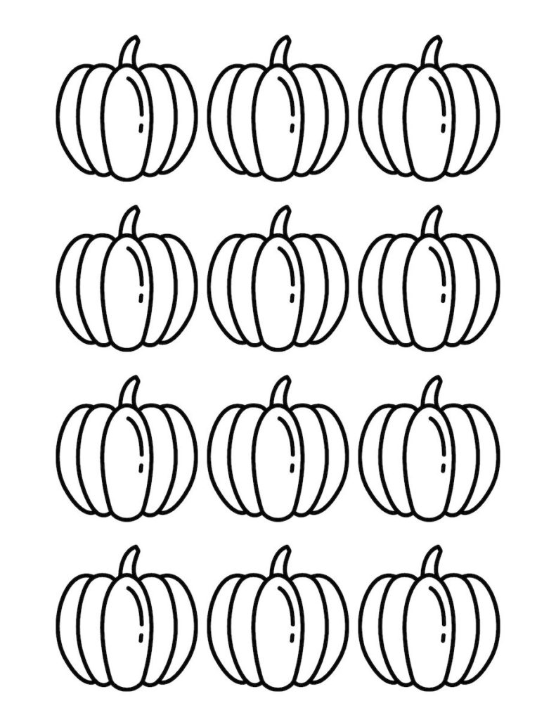 pumpkin outline set of 12 pdf free printable