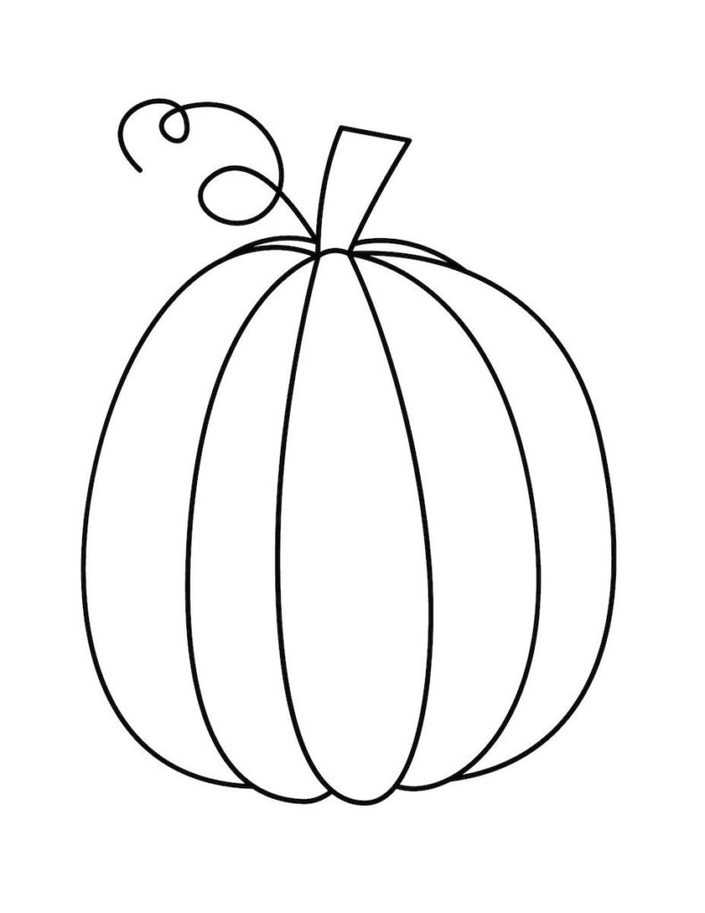 pumpkin with lines free printable pdf