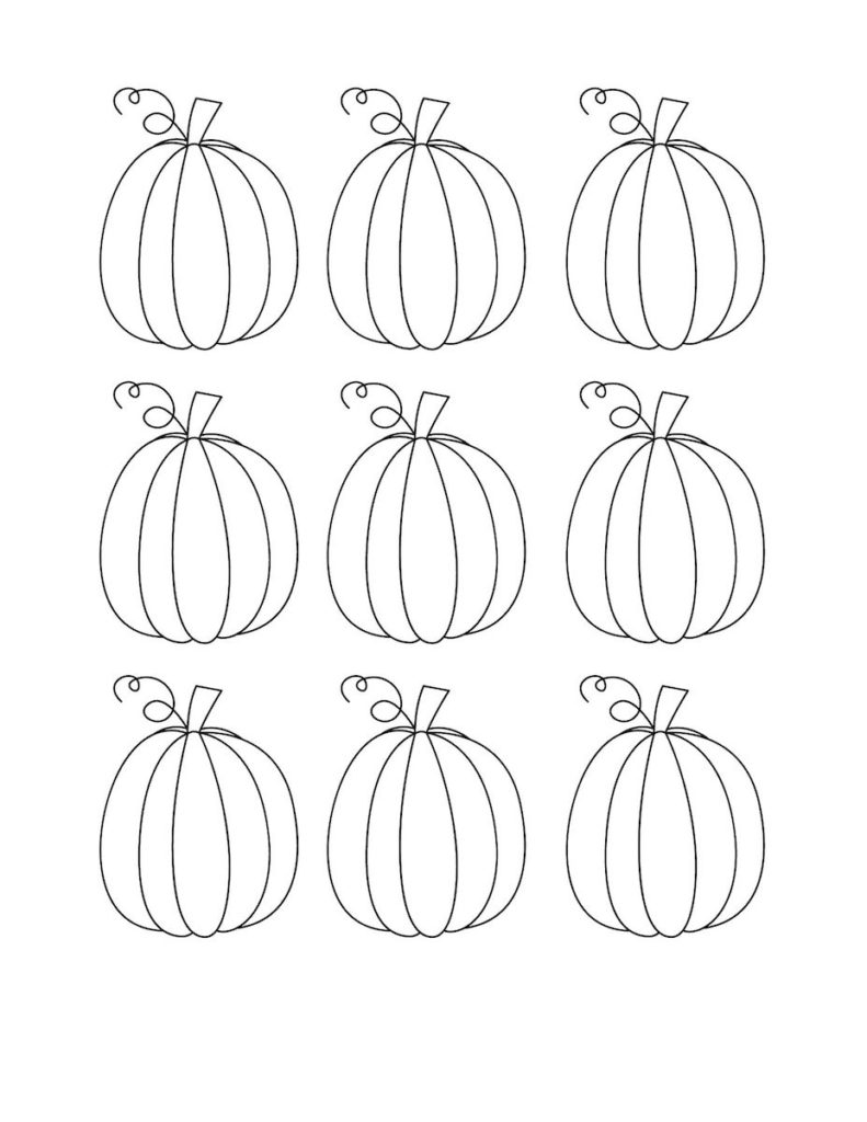 mini pumpkin with lines set of 9