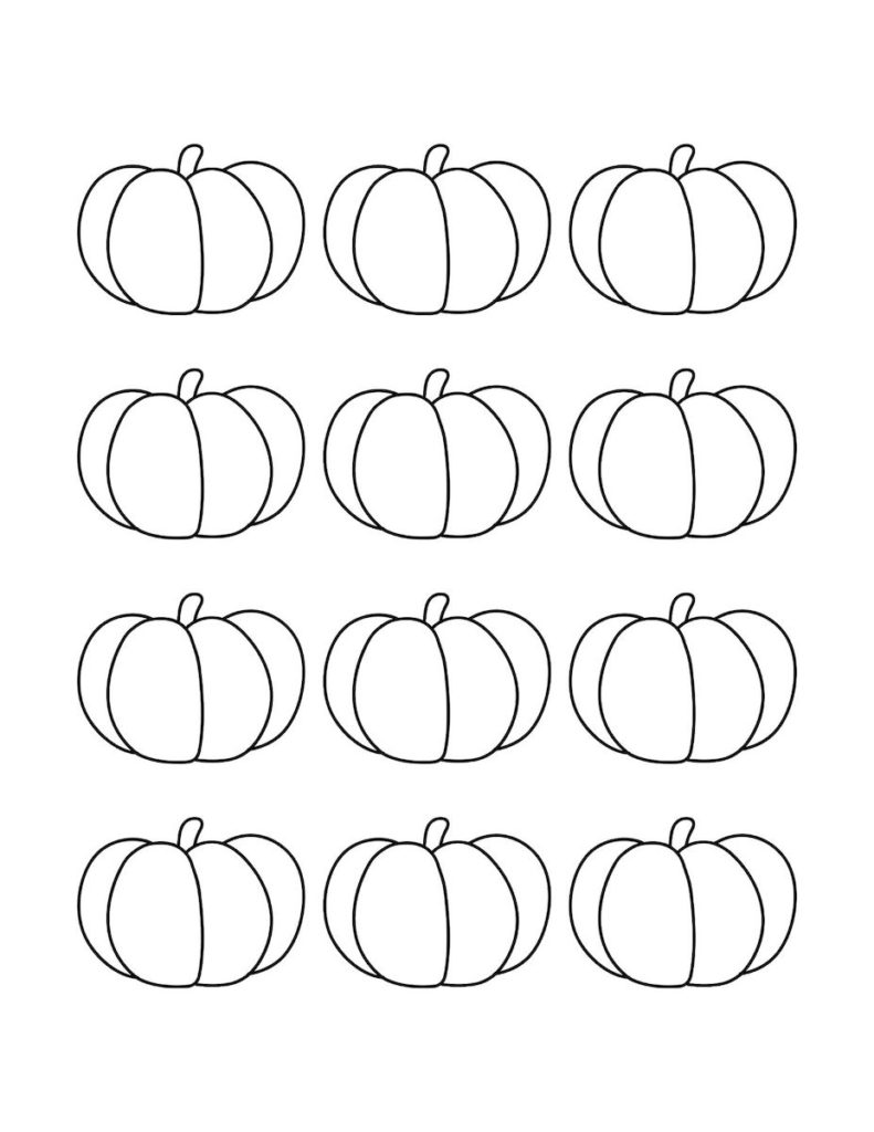 short pumpkin with lines set of 12 