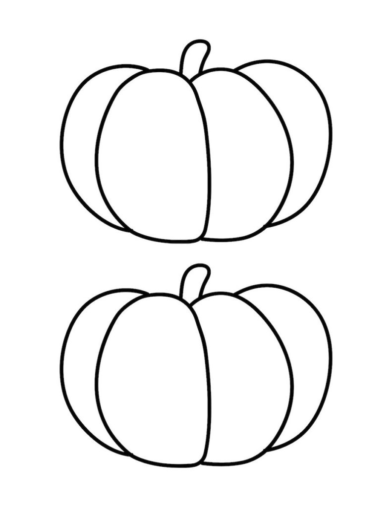 short pumpkin with lines set of 2 free printable cut out