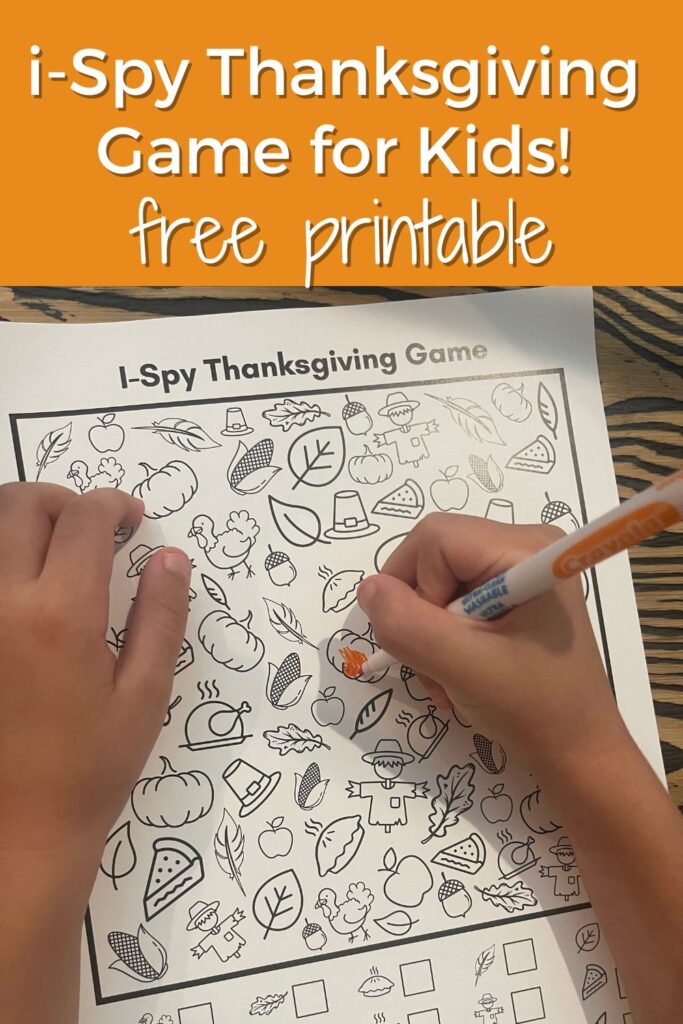 ispy thanksgiving game for kids free printable pinterest