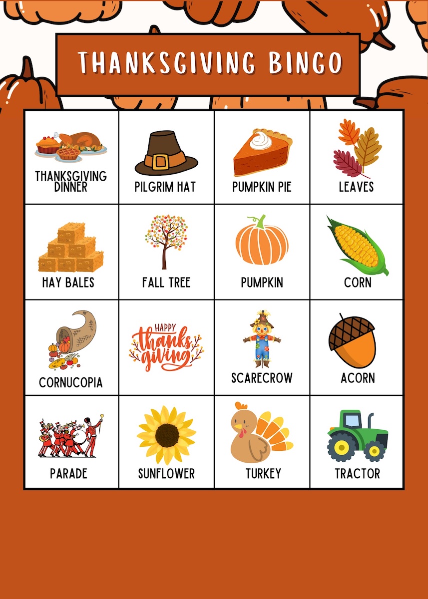 Thanksgiving Bingo Free Printable (30 Game Cards Set) OriginalMOM