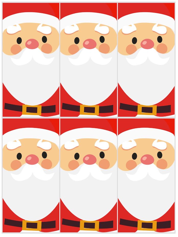 cute santa claus gift tags for christmas
