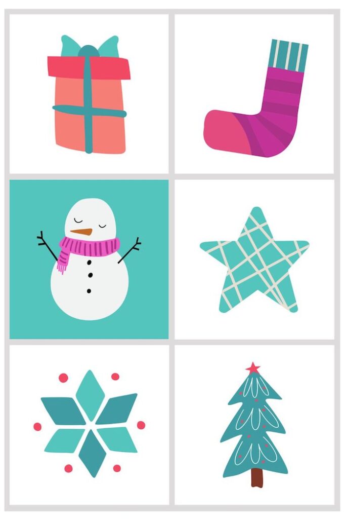 cute merry christmas snowman square gift tags