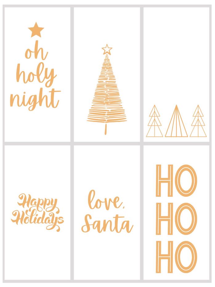 white and gold merry christmas free printables