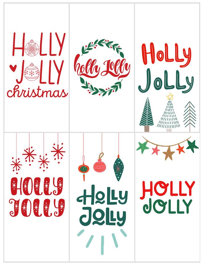 holly jolly free printables gift tags for Christmas gifts