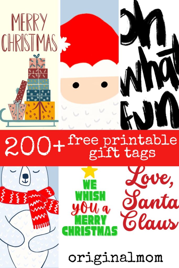 merry christmas printable tags