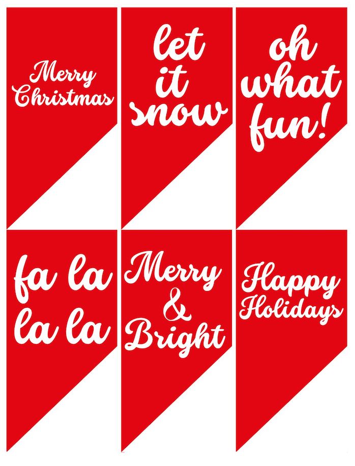 Christmas Flag Gift Tags Free Printable