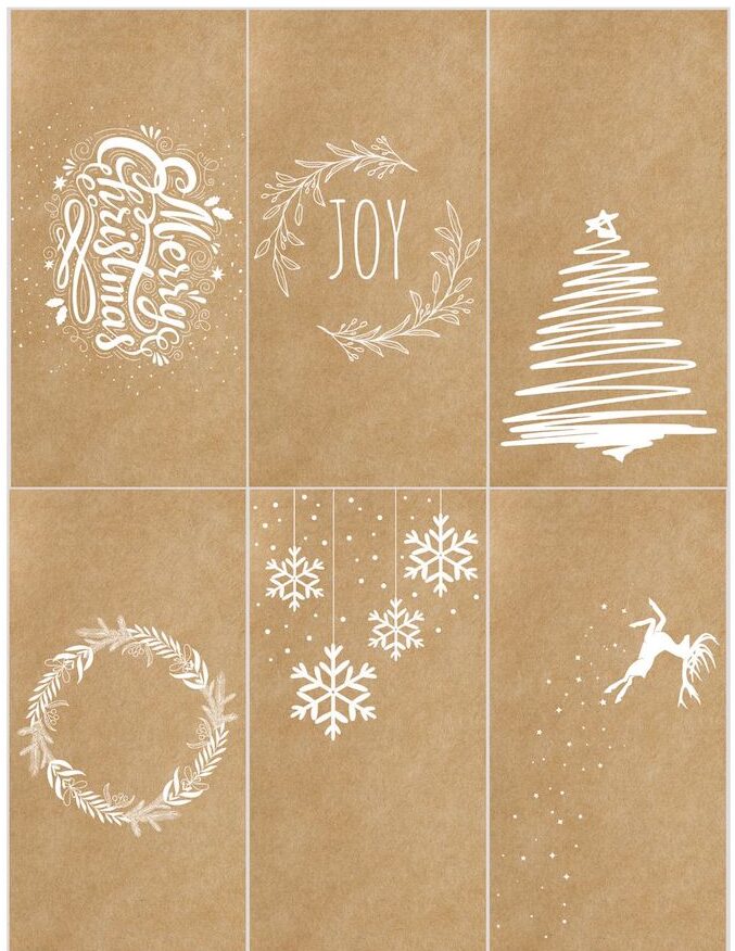 rustic merry christmas gift tags free printables