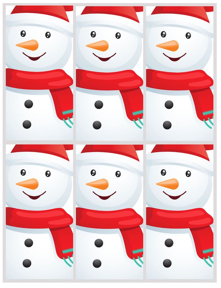 Snowman Free Printable Gift Tags for Christmas
