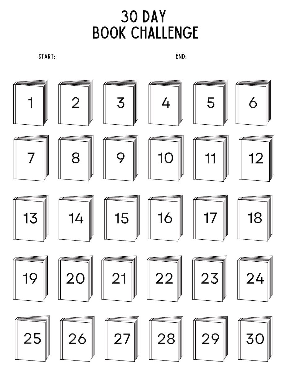 30 Days Challenge Printable Printables Templates Free