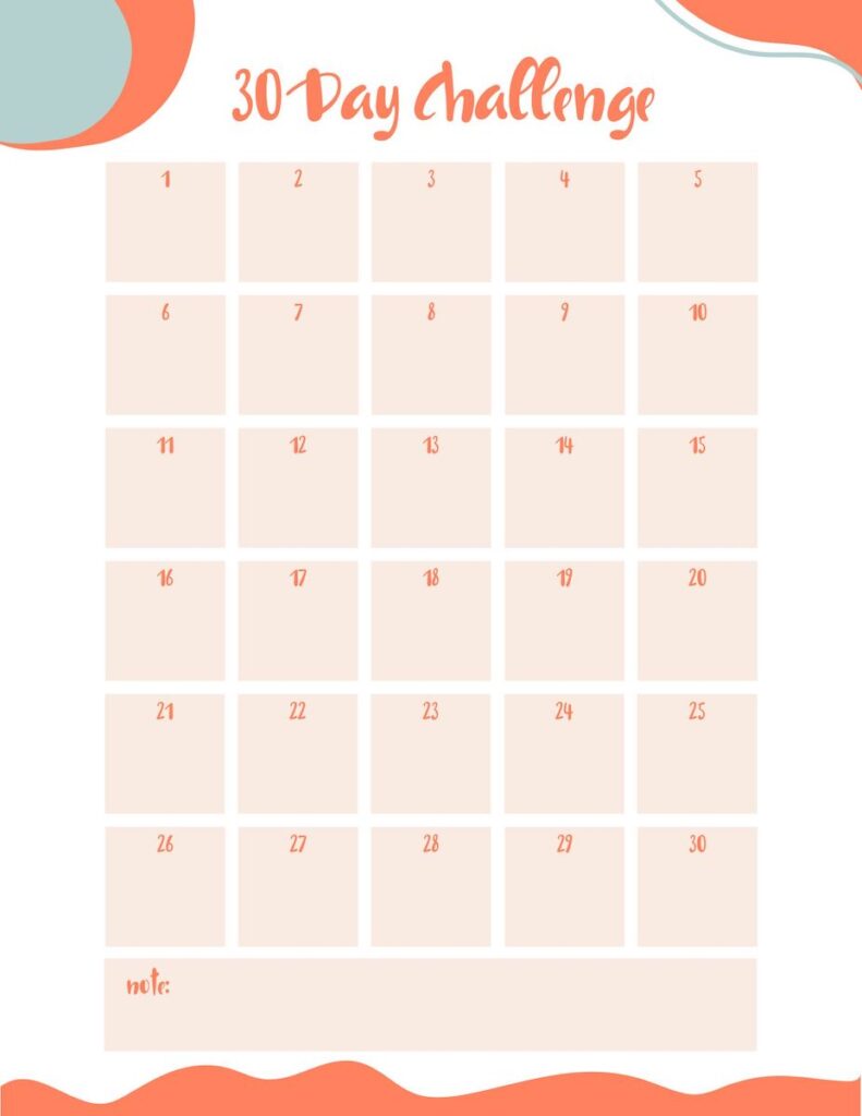Printable Calendar Next 30 Days