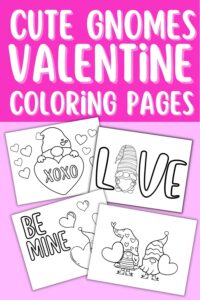 Valentine Gnomes Coloring Pages - OriginalMOM