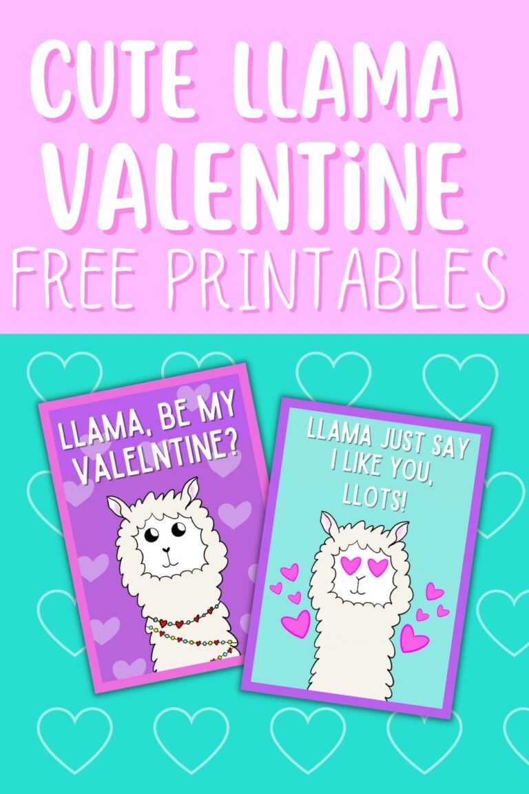 Cute Llama Valentine Card Free Printables - OriginalMOM