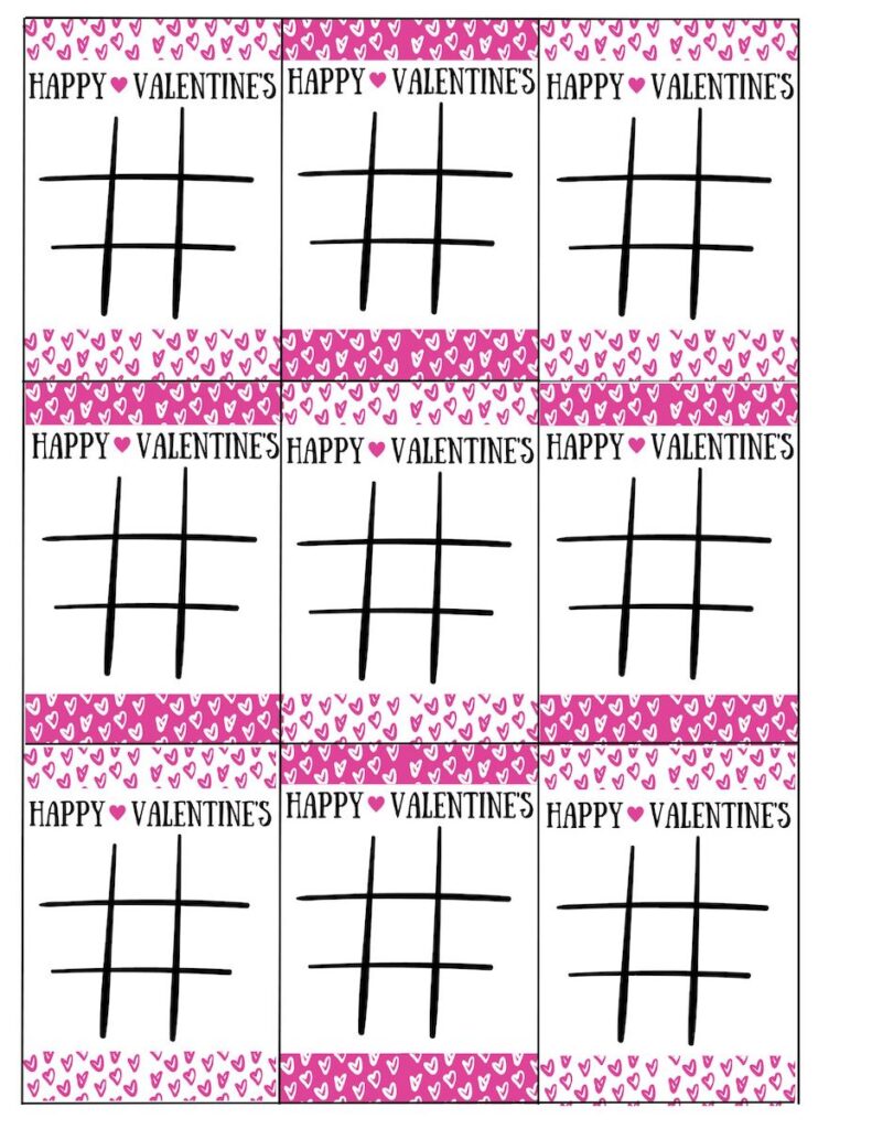 Tic Tac Toe Valentines Printable OriginalMOM