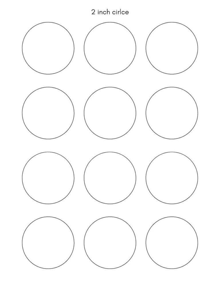 Circle Template Free Printables Small, Medium, and Large Sizes ...