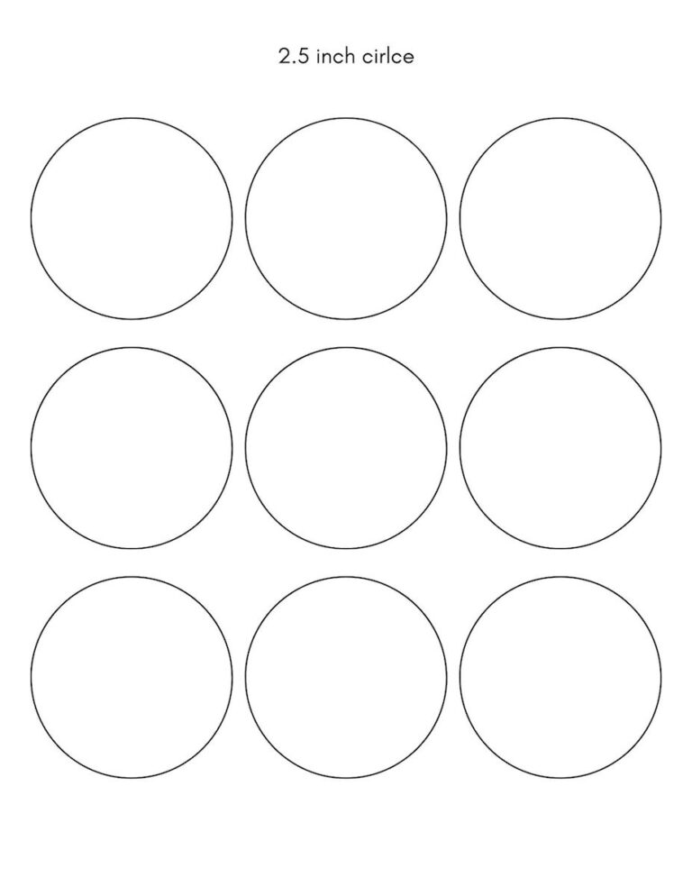 Circle Template Free Printables Small, Medium, and Large Sizes ...