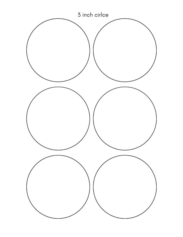 Circle Template Free Printables Small, Medium, and Large Sizes ...