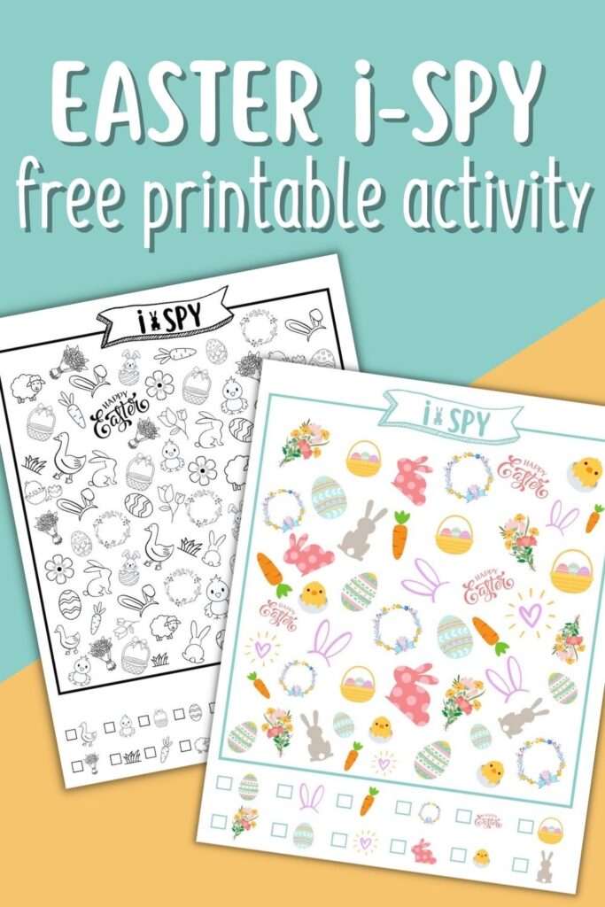easter i spy free printable activity for kids