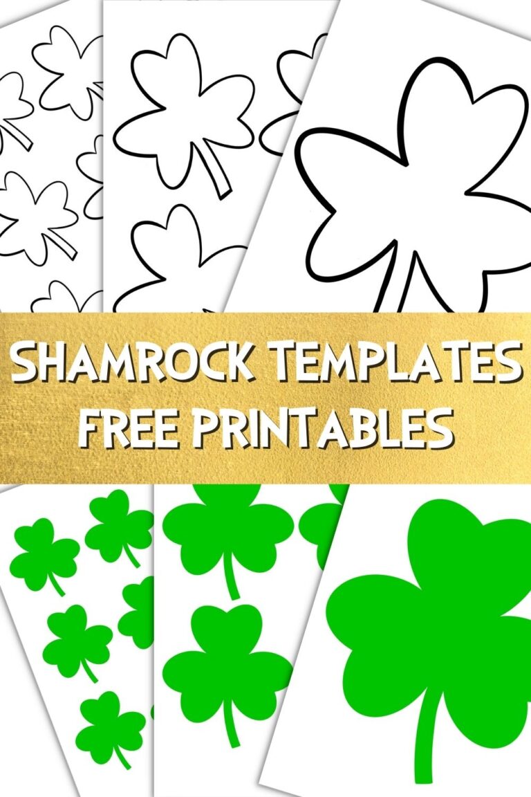 Free Printable Shamrock Templates (Small, Medium, and Large Sizes