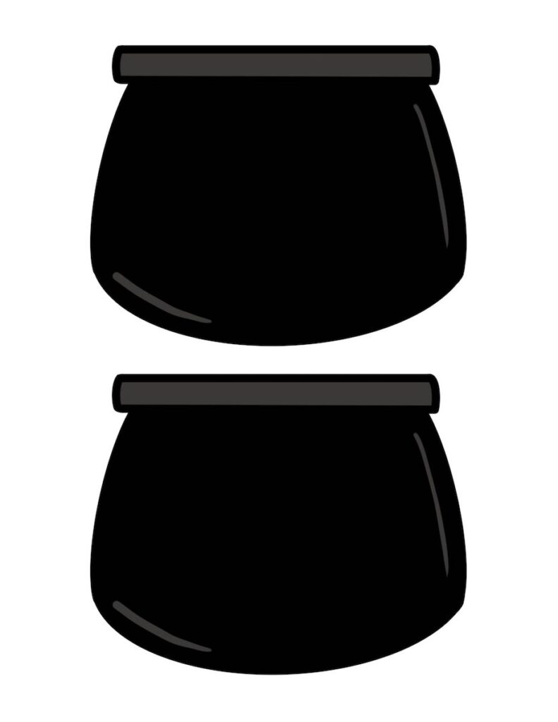 medium black cauldron template