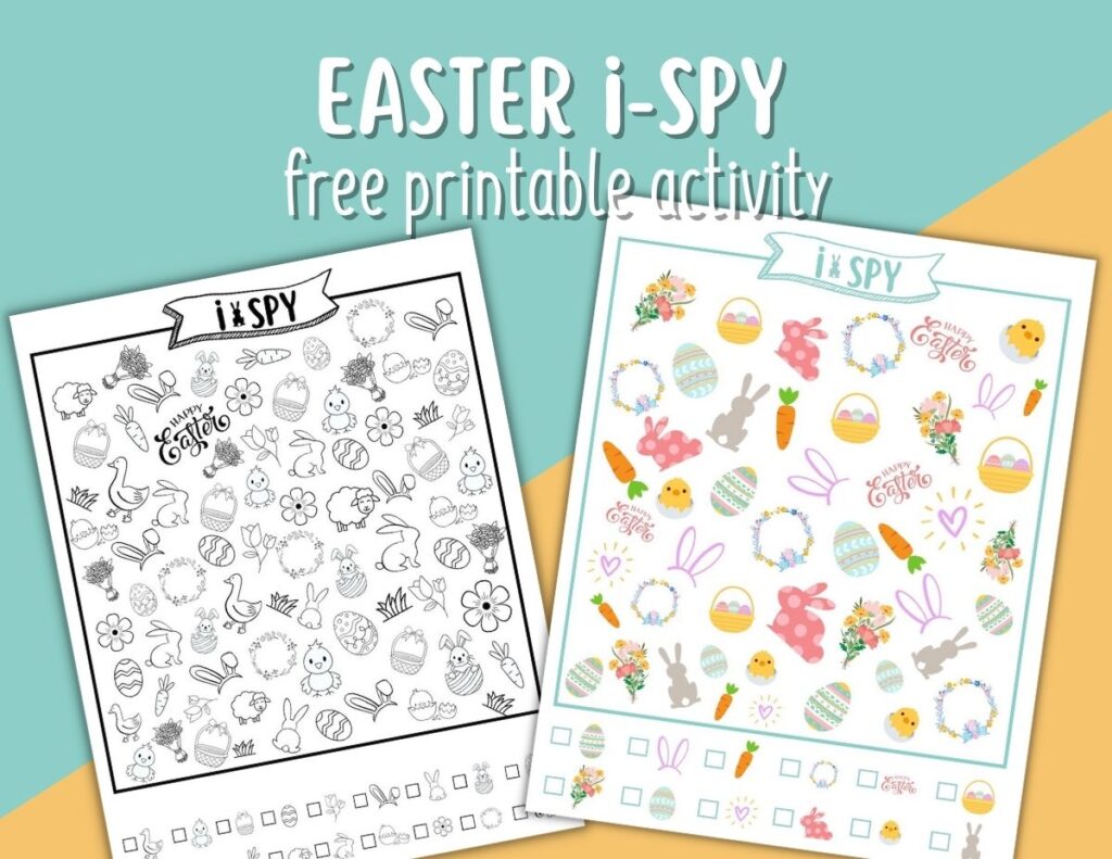 free printable Easter i spy game