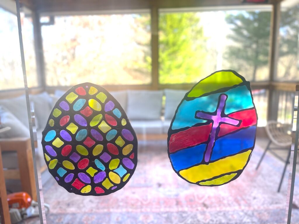easy easter egg stained glass craft