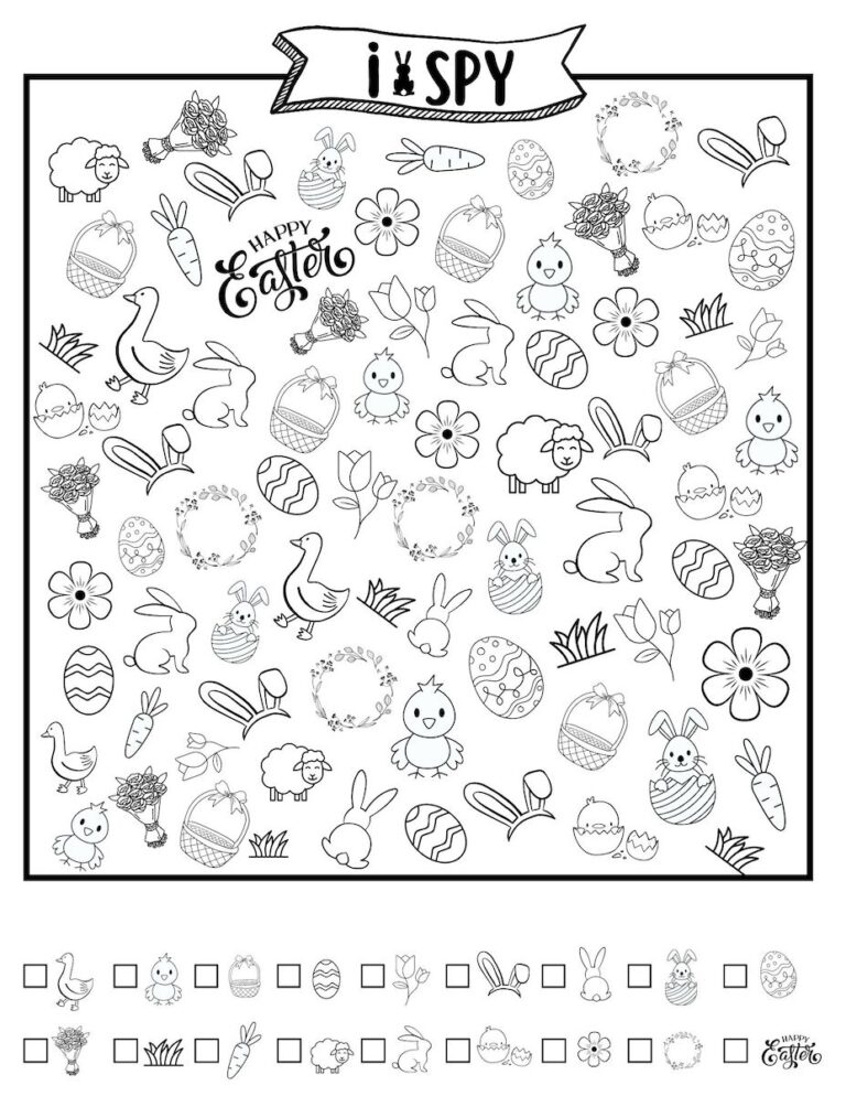 i Spy Easter Activity Free Printable for Kids - OriginalMOM