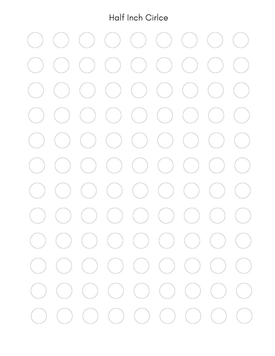 Circle Template Free Printables Small, Medium, and Large Sizes