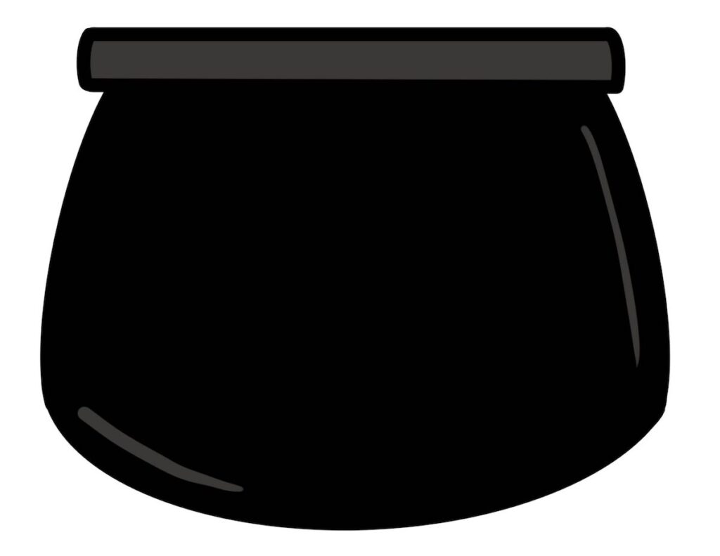 large black cauldron template free printable