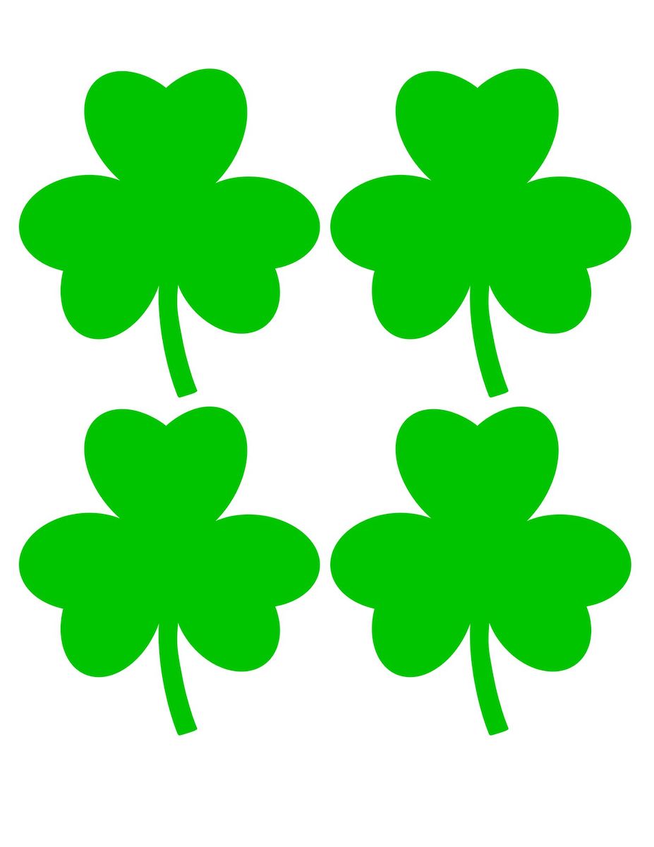 Free Printable Shamrock Templates (Small, Medium, and Large Sizes ...