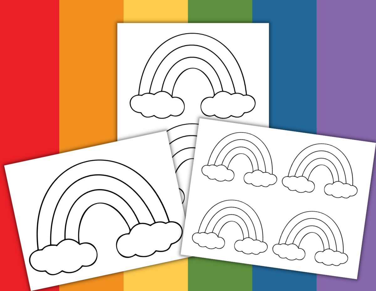 Rainbow Template Printable For Kids Crafts Originalmom