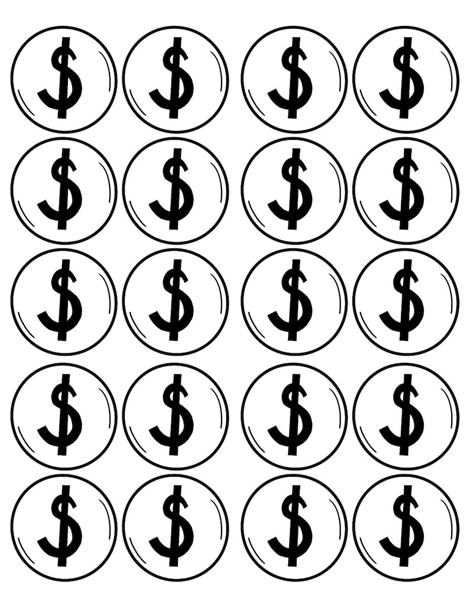 Printable Gold Coins Template