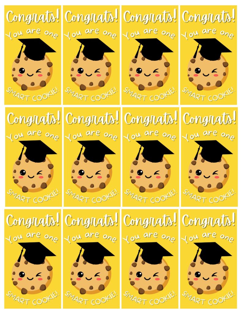 One Smart Cookie Graduation Free Printable Gift Tag OriginalMOM