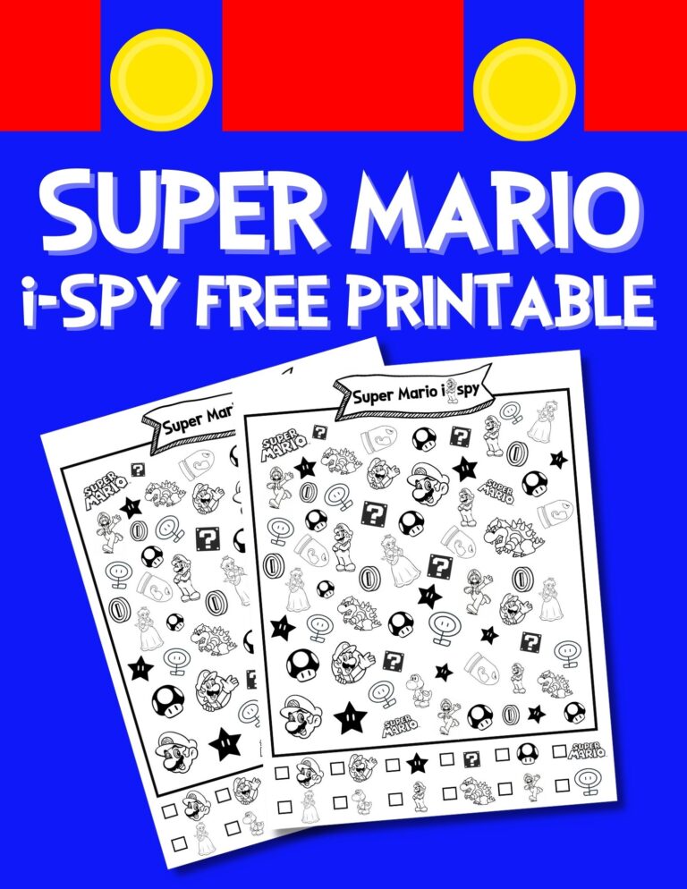 Super Mario I Spy Free Printable Game - OriginalMOM