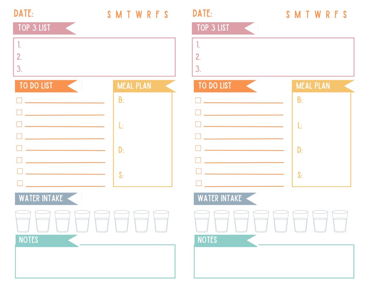 Half Size Planner Free Printables - OriginalMOM