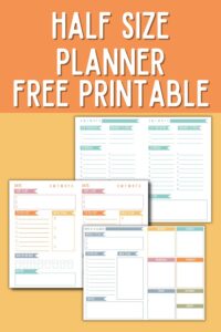 Half Size Planner Free Printables - OriginalMOM